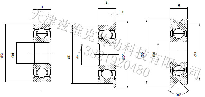 ZWICKER深溝球軸承604圖紙